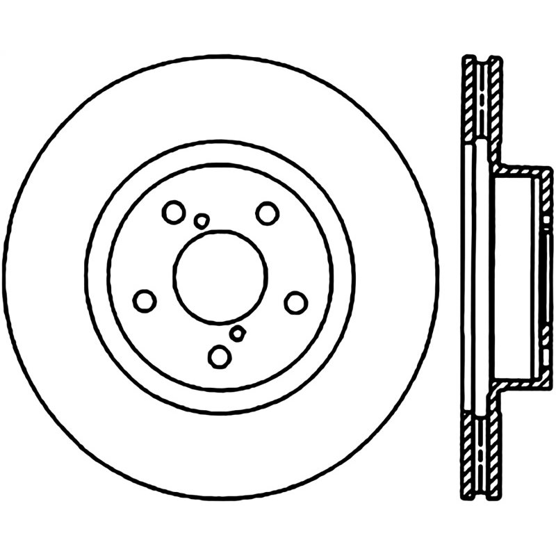 StopTech Power Slot 13 BRZ/90-05 Legacy Sedan / 05-06 Saab 9-2X Front Right Slotted CRYO-STOP Rotor