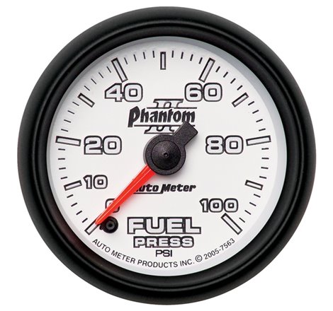 Autometer Phantom II 52.4mm Full Sweep Electronic 0-100psi Fuel Pressure Guage