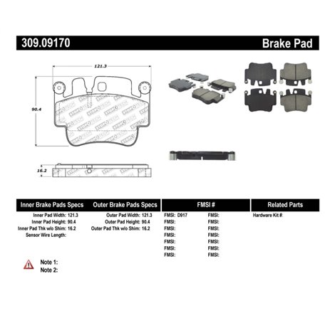 StopTech Performance 00-07 Porsche Boxster S / 06-07 Cayman / 99-05 911 Carrera Front Brake Pads