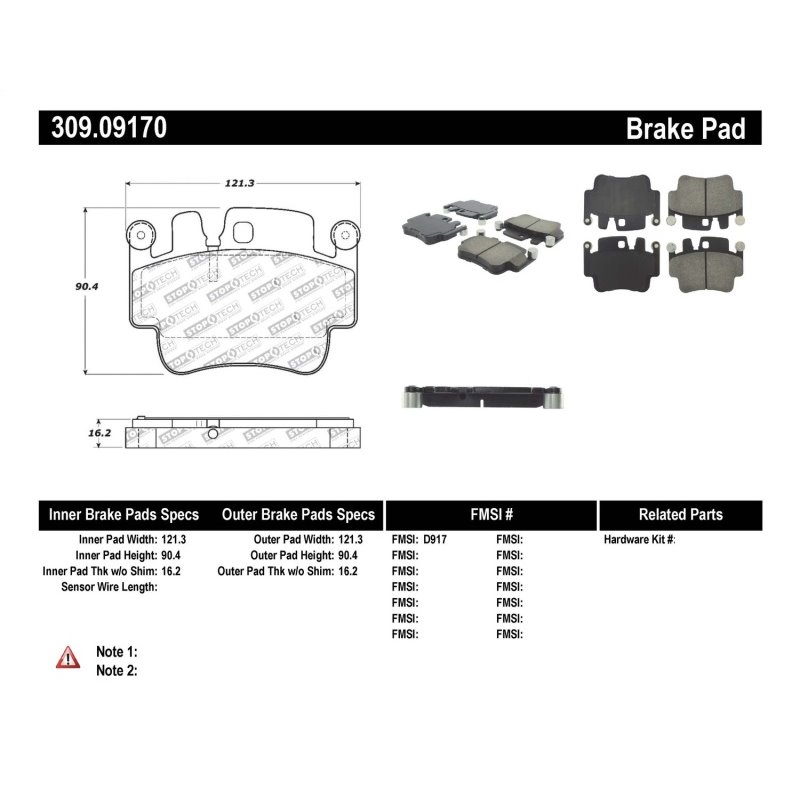 StopTech Performance 00-07 Porsche Boxster S / 06-07 Cayman / 99-05 911 Carrera Front Brake Pads