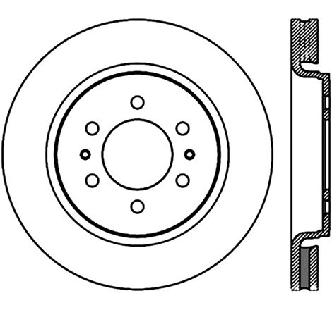 StopTech 10-16 Ford F-150 Slotted & Drilled Front Left Sport Brake Cryo Rotor