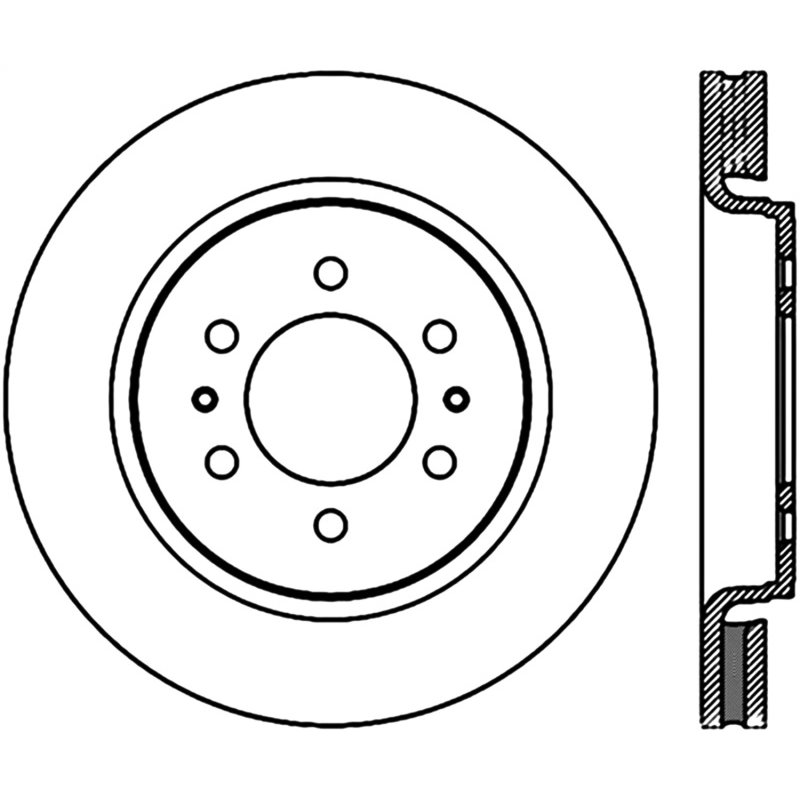 StopTech 10-16 Ford F-150 Slotted & Drilled Front Left Sport Brake Cryo Rotor