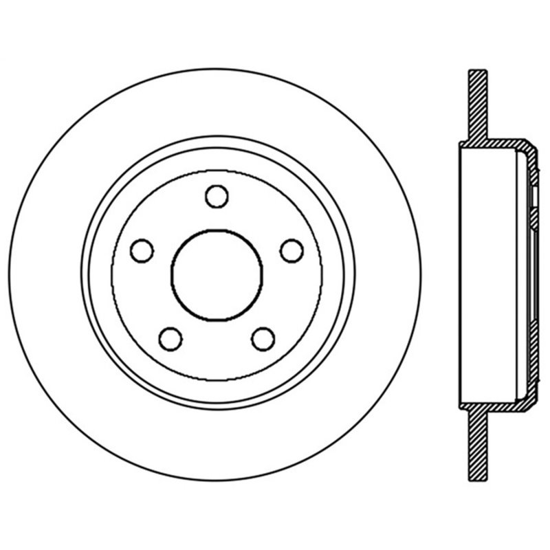 StopTech Slotted Sport Brake Rotor 11-15 Jeep Grand Cherokee (Exludes SRT8)