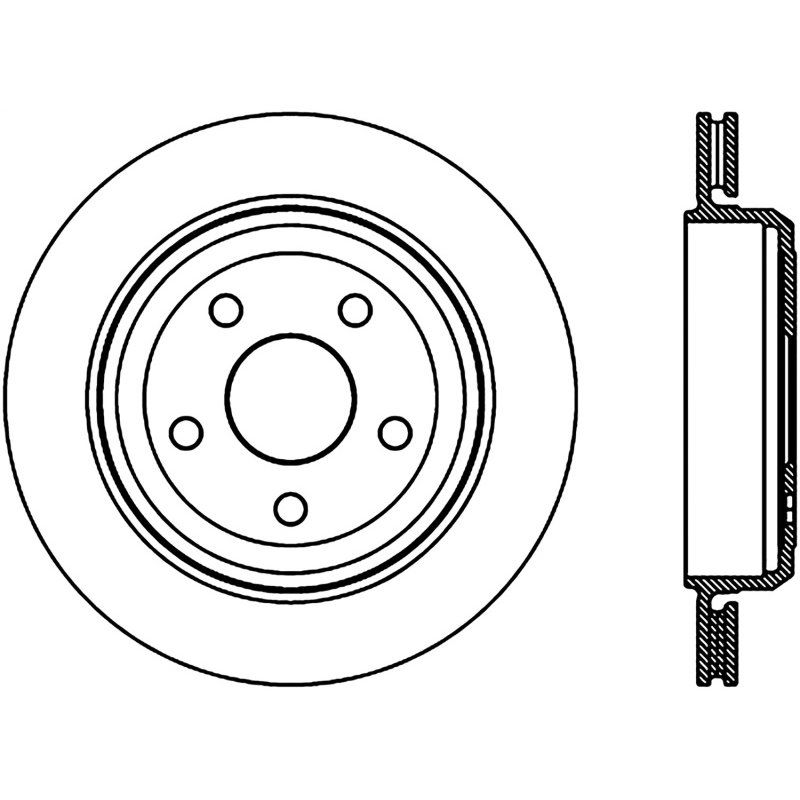 StopTech Slotted Sport Brake Rotor 11-17 Jeep Grand Cherokee (Excludes SRT8)