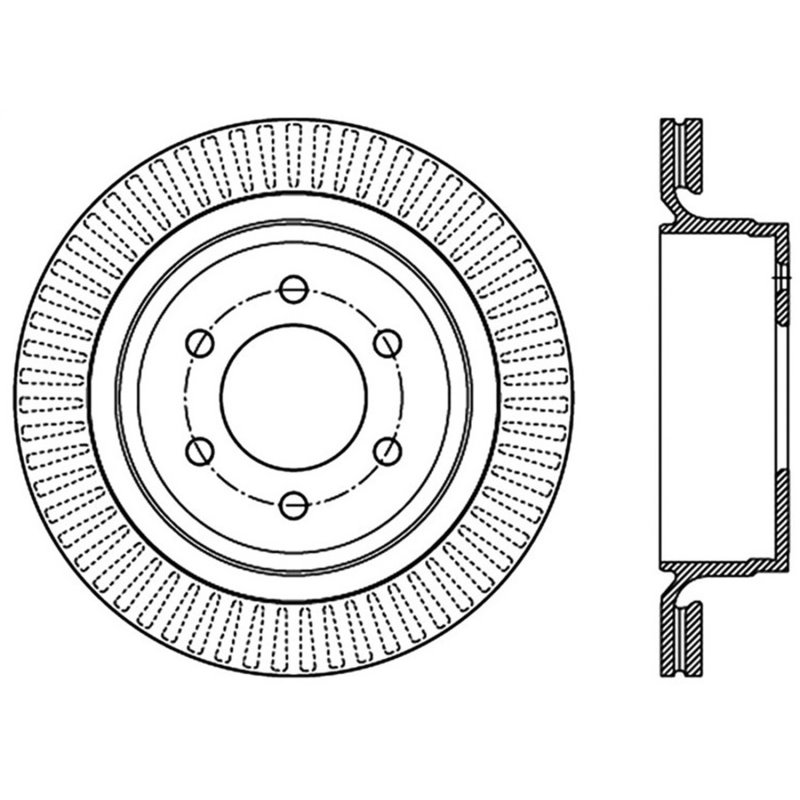 StopTech 12-19 Ford F-150 (w/Manual Parking Brake) Slotted Sport Brake Rotor