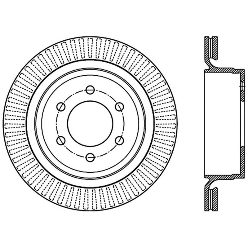 StopTech 12-19 Ford F-150 (w/Manual Parking Brake) Slotted Sport Brake Rotor