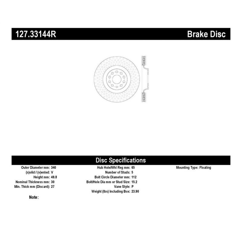 StopTech Slotted & Drilled Sport Brake Rotor