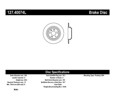 StopTech Slotted & Drilled Sport Brake Rotor