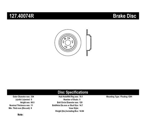 StopTech Slotted & Drilled Sport Brake Rotor