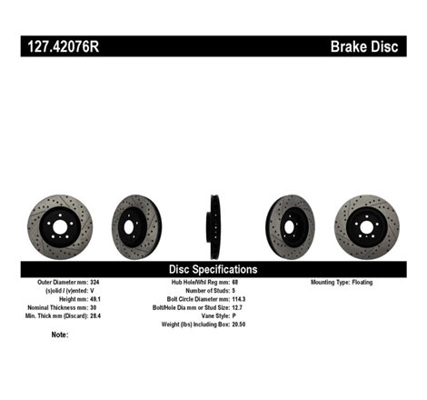 StopTech Slotted & Drilled Sport Brake Rotor