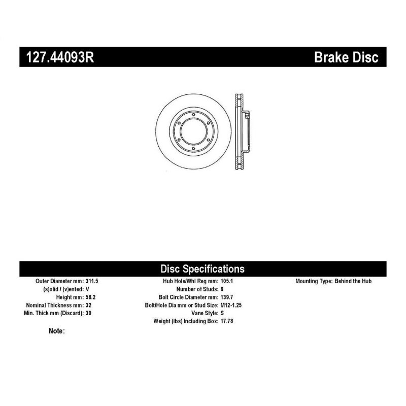 StopTech Slotted & Drilled Sport Brake Rotor