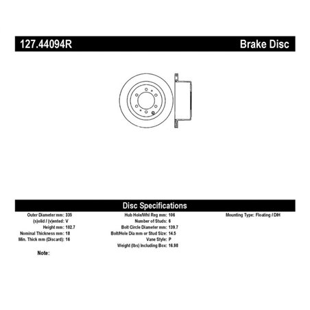 StopTech Slotted & Drilled Sport Brake Rotor