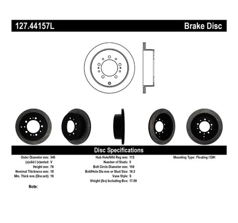 StopTech Slotted & Drilled Sport Brake Rotor