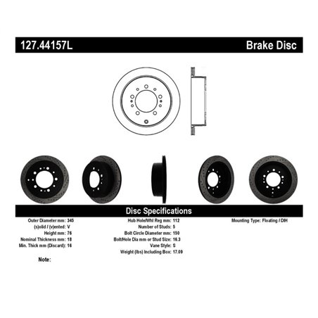 StopTech Slotted & Drilled Sport Brake Rotor