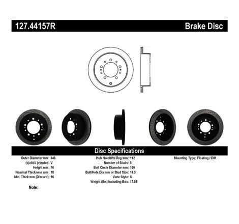 StopTech Slotted & Drilled Sport Brake Rotor