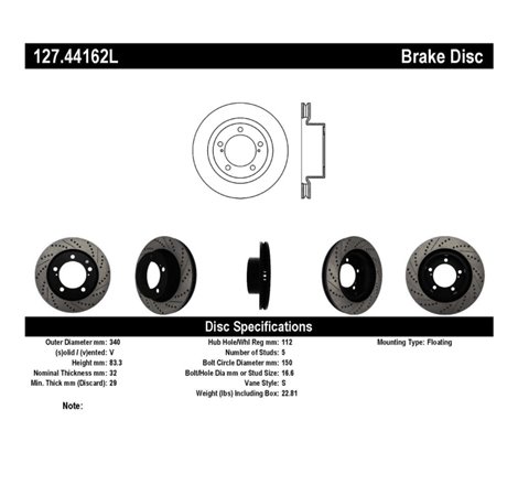 StopTech Slotted & Drilled Sport Brake Rotor