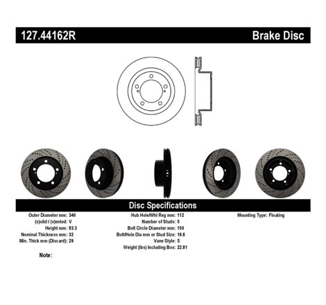 StopTech Slotted & Drilled Sport Brake Rotor