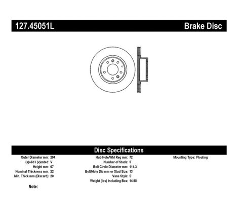 StopTech Slotted & Drilled Sport Brake Rotor