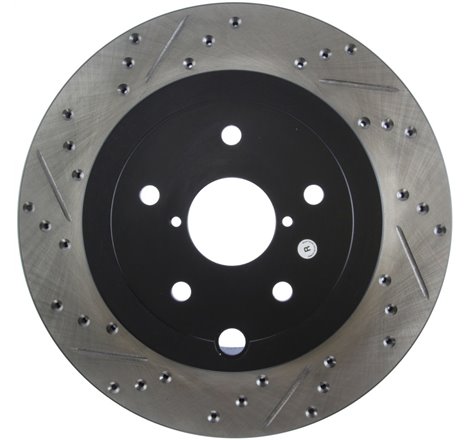 StopTech 08+ Subaru STI (Will Not Fit 05-07) Slotted & Drilled Sport Brake Rotor