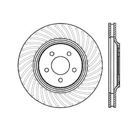 StopTech 94-04 Ford Mustang SVT Cobra Slotted & Drilled Sport Front Right Brake Rotor