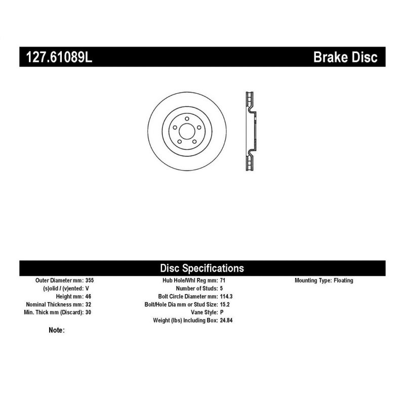 StopTech Slotted & Drilled Sport Brake Rotor