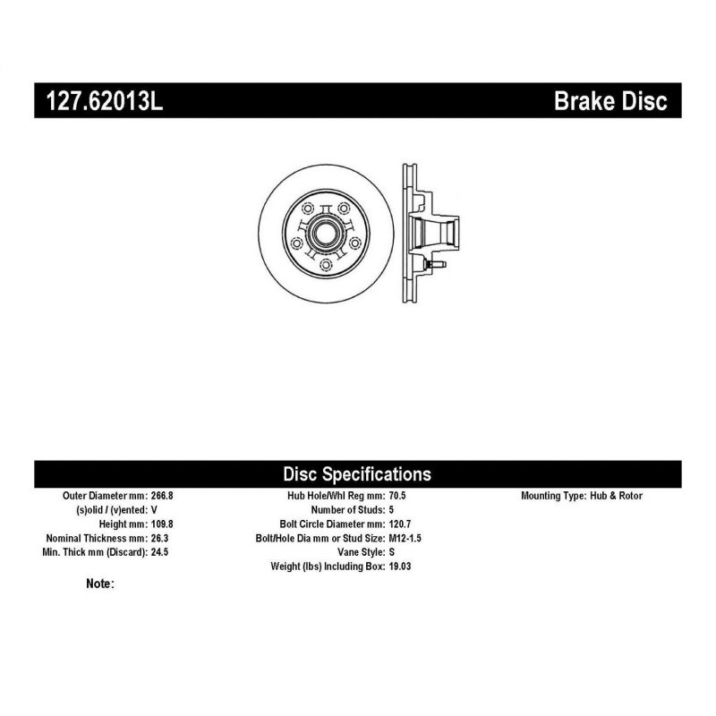 StopTech Slotted & Drilled Sport Brake Rotor