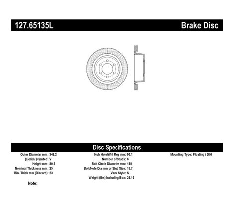 StopTech Slotted & Drilled Sport Brake Rotor