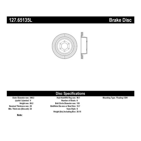 StopTech Slotted & Drilled Sport Brake Rotor