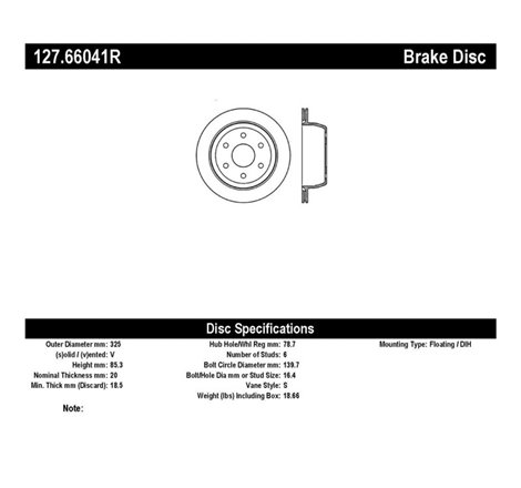 StopTech Slotted & Drilled Sport Brake Rotor