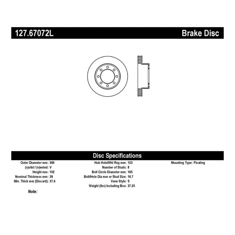 StopTech Slotted & Drilled Sport Brake Rotor