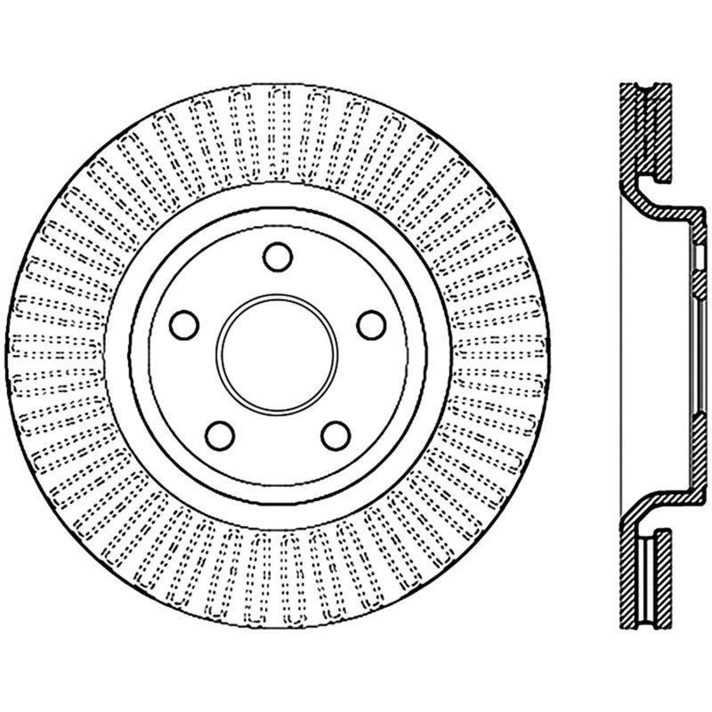 StopTech Drilled Sport Brake Rotor 11-17 Jeep Grand Cherokee (Excluding SRT8)