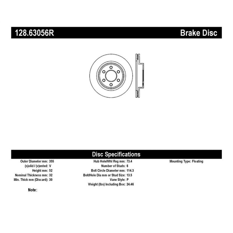 StopTech Drilled Sport Brake Rotor