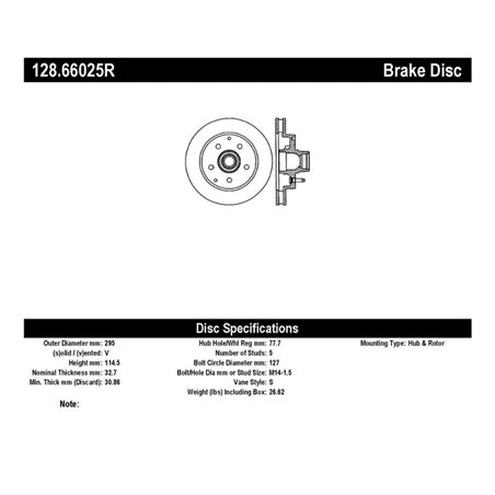 StopTech Drilled Sport Brake Rotor