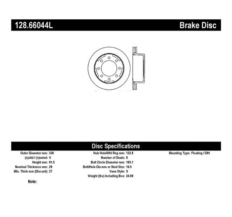 StopTech Drilled Sport Brake Rotor