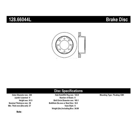 StopTech Drilled Sport Brake Rotor