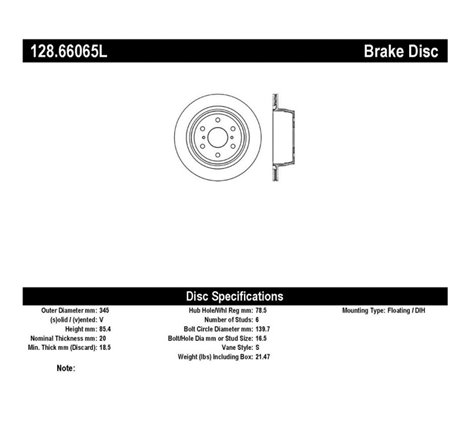 StopTech Drilled Sport Brake Rotor