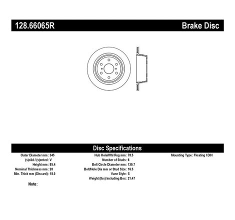 StopTech Drilled Sport Brake Rotor