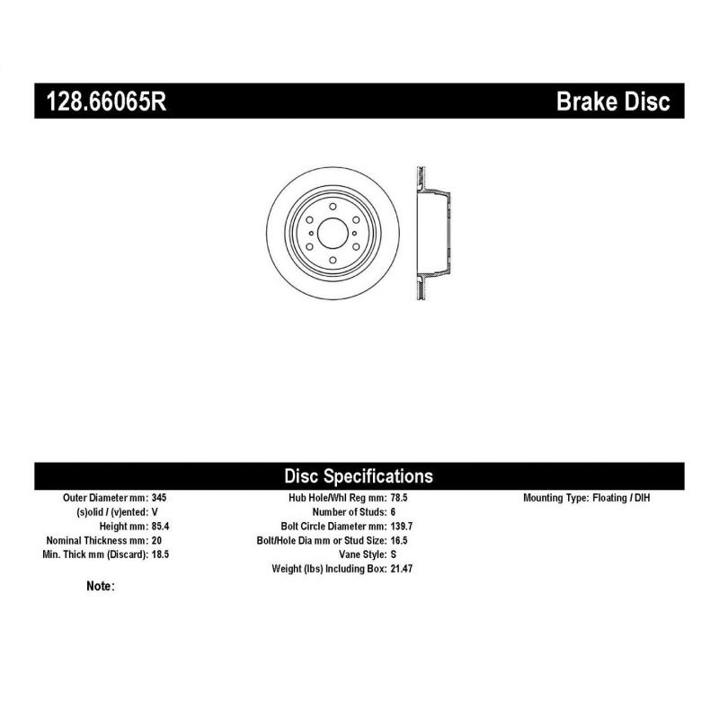 StopTech Drilled Sport Brake Rotor