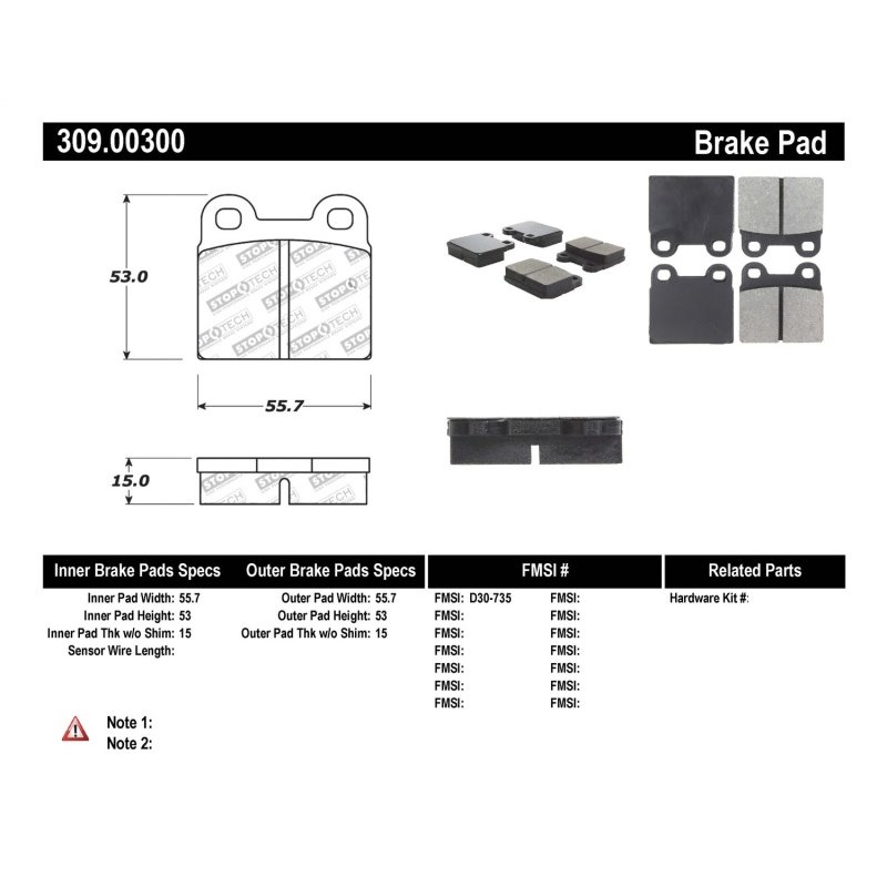 StopTech Performance Brake Pads