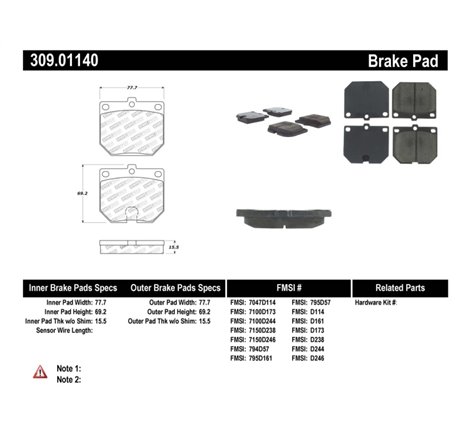 StopTech Performance Brake Pads