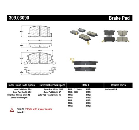 StopTech Performance Brake Pads