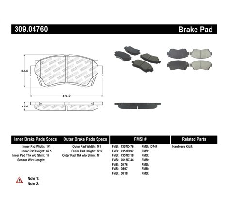 StopTech Performance Brake Pads