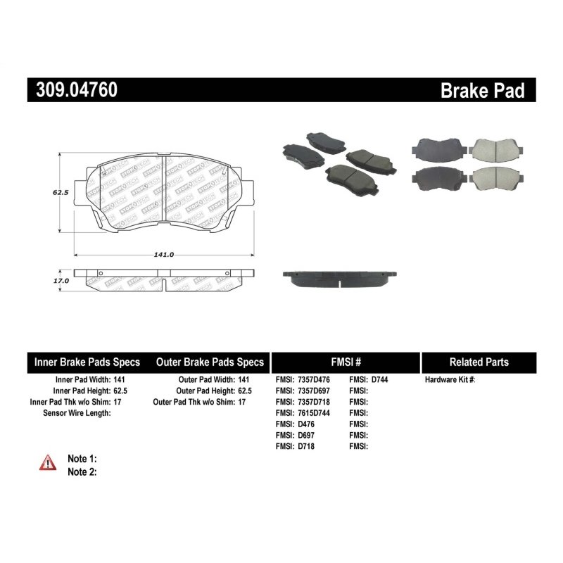 StopTech Performance Brake Pads