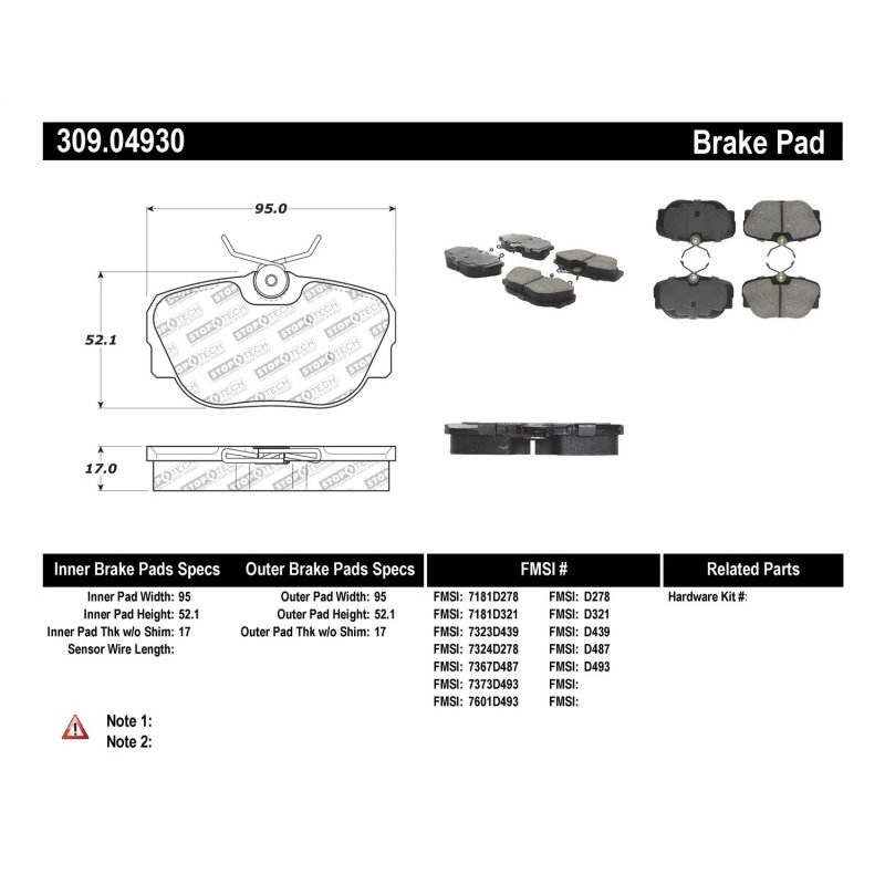 StopTech Performance Brake Pads