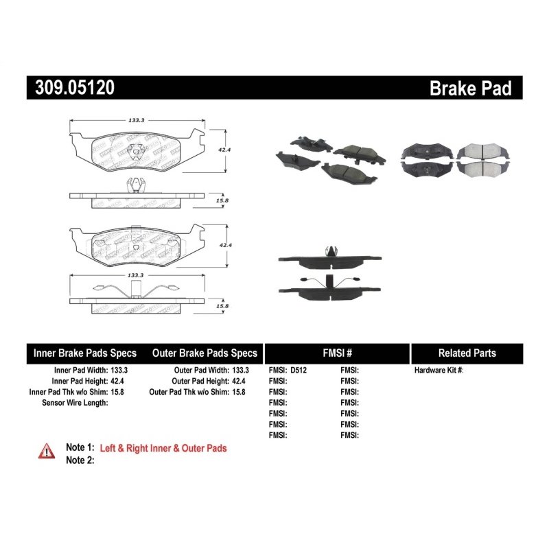 StopTech Performance Brake Pads