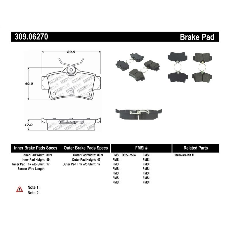 StopTech Performance Brake Pads