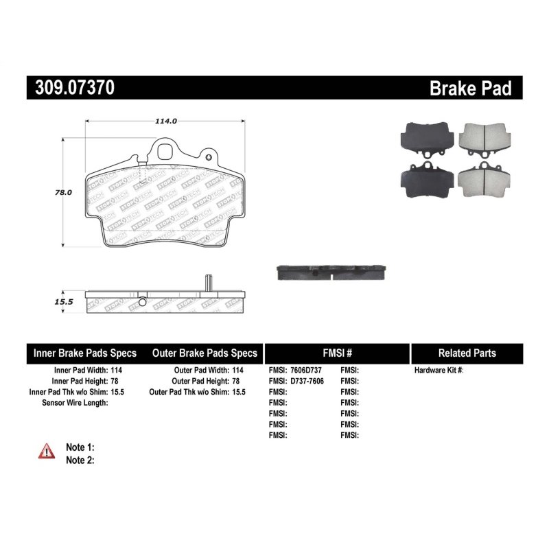 StopTech Performance Brake Pads