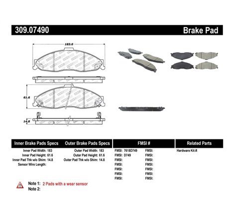 StopTech Performance Brake Pads