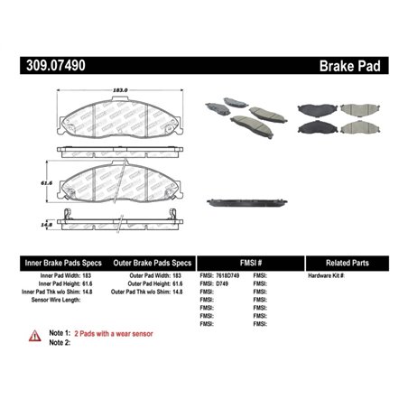 StopTech Performance Brake Pads