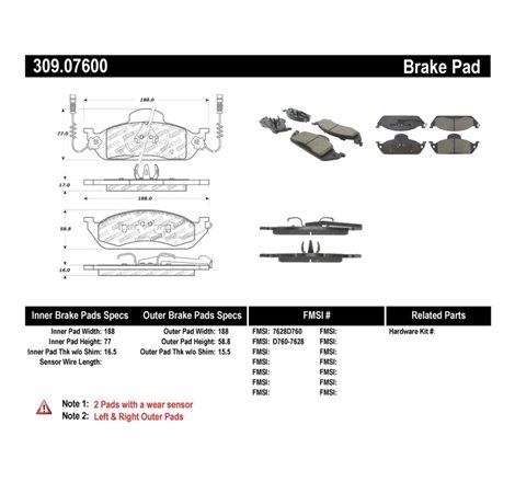 StopTech Performance Brake Pads